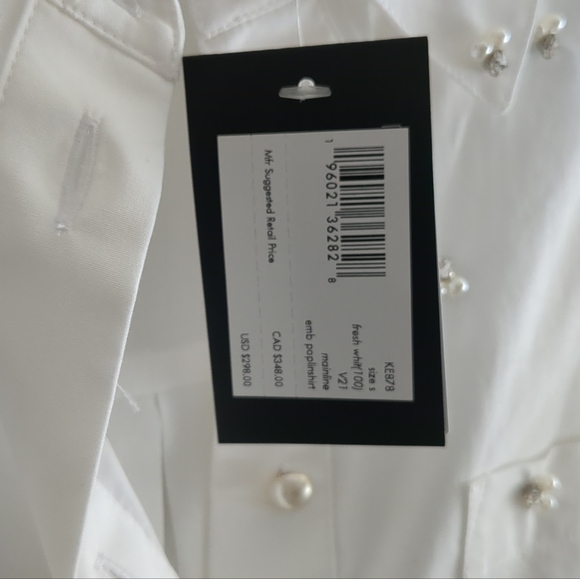 Kate Spade Embellished Poplin Shirt - Picture 7 of 8